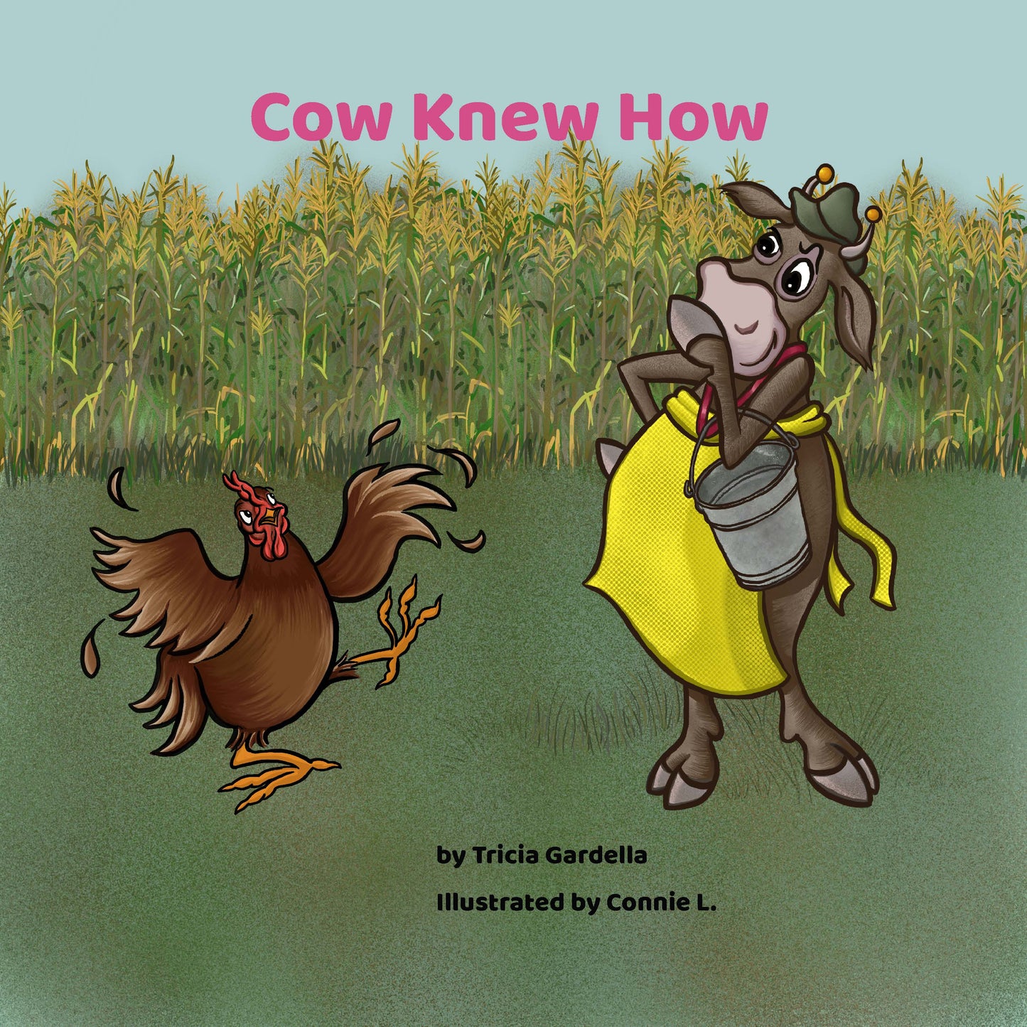 Cow Knew How Illustration of Cow and Chicken